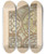 Triptych art skateboard deck of Julesedmondcharles Lachaise Design For One Section Of A Ceiling Painted With Trees And Lattices by Jules-Edmond-Charles Lachaise (1897)