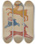 Triptych art skateboard deck of American 20Th Century Drawing For Plate 3 From Portfolio Folk Art Of Rural Pennsylvania_2 by American 20Th Century