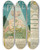 Triptych art skateboard deck of Henri Privatlivemont Automobile Club De France 5Me Salon by Henri Privat-Livemont (1861-1936)