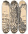 Triptych art skateboard deck of Gretha Pieck Linde In Lage Vuursche by Gretha Pieck (1898-1920)