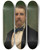Triptych art skateboard deck of Raimundo De Madrazo Y Garreta Samuel P Avery 18221904 by Raimundo De Madrazo Y Garreta (1841-1920)