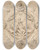 Triptych art skateboard deck of Jacob Denys Ornamental Design With Diana And Endymion In A Central Cartouche by Jacob Denys (1644-1708)