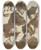 Triptych art skateboard deck of Micha Poski Studienblatt Fnf Kpfe by Michal Plonski (1778-1812)