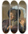 Triptych art skateboard deck of Frans Hals Singing Boy With Flute by Frans Hals (1581-1666)
