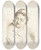 Triptych art skateboard deck of Cornelis Pietersz Bega Brystbillede Af En Kvinde Vendt Mod Hjre Hovedet Drejet Mod Hjre Skulder by Cornelis Pietersz Bega (1631-1664)