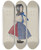 Triptych art skateboard deck of Josephine C Romano Doll Mollie Bentley by Josephine C Romano