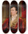 Triptych art skateboard deck of Sir Thomas Lawrence Portrait Of Antonio Canova by Sir Thomas Lawrence (1769-1830)