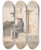 Triptych art skateboard deck of Alfred Diston Franciscan Friar by Alfred Diston (1793-1861)