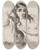 Triptych art skateboard deck of James Ensor Odalisque by James Ensor (1860-1949)