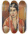 Triptych art skateboard deck of Anton Faistauer Junge Frau Im Rosa Kleid by Anton Faistauer (1887-1930)