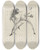 Triptych art skateboard deck of Andr Dunoyer De Segonzac Tableau De La Boxe Illustr De 29 Gravures Leauforte Pl 53 by Andre Dunoyer De Segonzac (1884-1974)