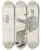 Triptych art skateboard deck of Carlo De Fornaro Mortals Immortals Pl55 by Carlo de Fornaro (1872-1949)