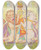 Triptych art skateboard deck of Leonard Leslie Brooke The Lion And The Unicorn Were Fighting For The Crown by Leonard Leslie Brooke (1862-1940)