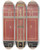 Triptych art skateboard deck of Victor Steeger The Most Beautiful Walls In Pompeii Pl12 by Victor Steeger (19-)