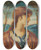 Triptych art skateboard deck of Simeon Solomon Study Of A Youth by Simeon Solomon (1840-1905)