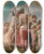 Triptych art skateboard deck of William Edward Frost The Three Graces by William Edward Frost (1810-1877)