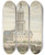 Triptych art skateboard deck of Pieter Jansz Saenredam View Of The Palace Of Frederik V Elector Palatine And The Sintcunerakerk Rhenen by Pieter Jansz Saenredam (1597-1665)