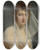 Triptych art skateboard deck of French School Portrait Of A Young Lady Wearing A Veil by French School (16-19-)