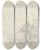 Triptych art skateboard deck of Jakob Becker Ein Mann An Einem Zu Wasser Gelassenen Boot Das Ruder In Der Hand Haltend Im Hintergrund Der Wormser Oder Speyerer Dom by Jakob Becker (1810-1872)