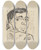 Triptych art skateboard deck of Max Beckmann Portrait Of J B Neumann by Max Beckmann (1884-1950)