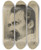 Triptych art skateboard deck of Hans Olde Head Study Of Friedrich Nietzsche by Hans Olde (1855-1917)