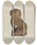 Triptych art skateboard deck of Richard Barnett Door Stop by Richard Barnett