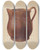 Triptych art skateboard deck of Mina Lowry Earthenware Pitcher by Mina Lowry (1894-1942)