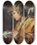 Triptych art skateboard deck of Matthias Stom St John The Baptist by Matthias Stom (1600-1650)