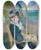 Triptych art skateboard deck of Pierreauguste Renoir By The Seashore by Pierre-Auguste Renoir (1841-1919)