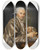 Triptych art skateboard deck of Joseph Siffred Duplessis Portrait Of A Gentleman Shell Collector by Joseph Siffred Duplessis (1725-1802)