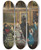 Triptych art skateboard deck of Camillelopold Cabaillotlassalle Le Salon De 1874 by Camille-Lopold Cabaillot-Lassalle (1839)