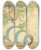 Triptych art skateboard deck of Leonard Leslie Brooke Pig Rolls Down The Hill In A Barrel by Leonard Leslie Brooke (1862-1940)