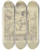 Triptych art skateboard deck of Johann Vincenz Cissarz Allegorie Des Abends Vesper by Johann Vincenz Cissarz (1873-1942)