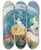 Triptych art skateboard deck of Odilon Redon Le Monstre Vert Apollon Chevauchantle Serpent Python by Odilon Redon (1840-1916)