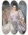 Triptych art skateboard deck of John Singer Sargent Portrait Of Lady Agnew Of Lochnaw 18651932 by John Singer Sargent (1856-1925)