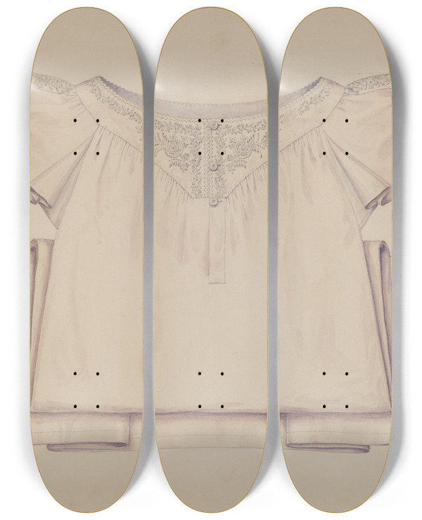 Triptych art skateboard deck of Eugene Croe Chemise_2 by Eugene Croe (20-)