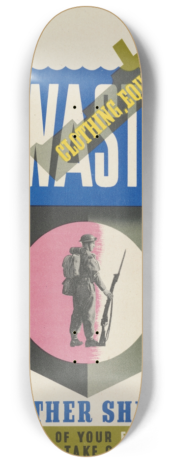 Abram Games - Wasted Clothing, Equipment is Another Ship Lost 8.25 inch art skate deck