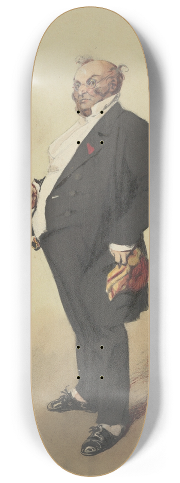 Henry Bonaventure Monnier - Self-Portrait as Monsieur Prudhomme 8.25 inch art skate deck