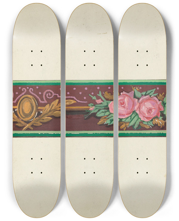 Triptych art skateboard deck of Frank Fumagalli Bandbox by Frank Fumagalli (20-)