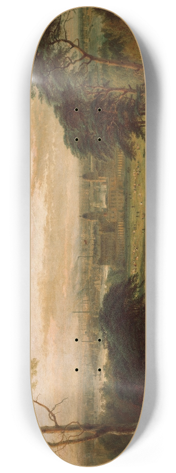 Henry Dawson - London from Greenwich Hill 8.25 inch art skate deck