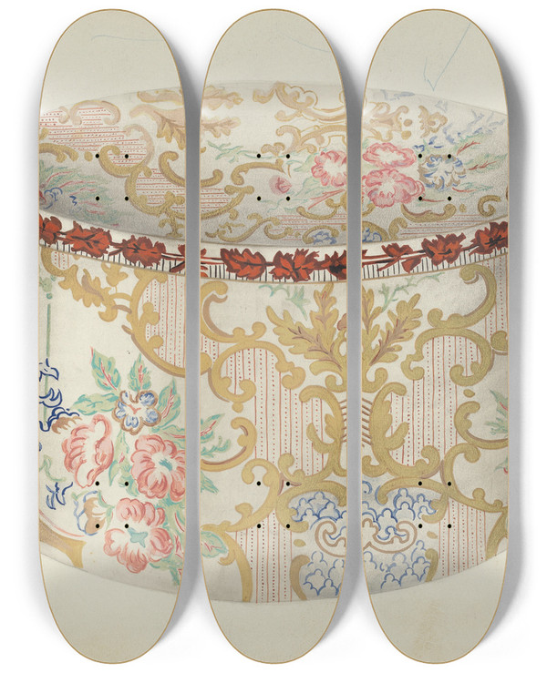 Triptych art skateboard deck of Lee Hager Bandbox_1 by Lee Hager