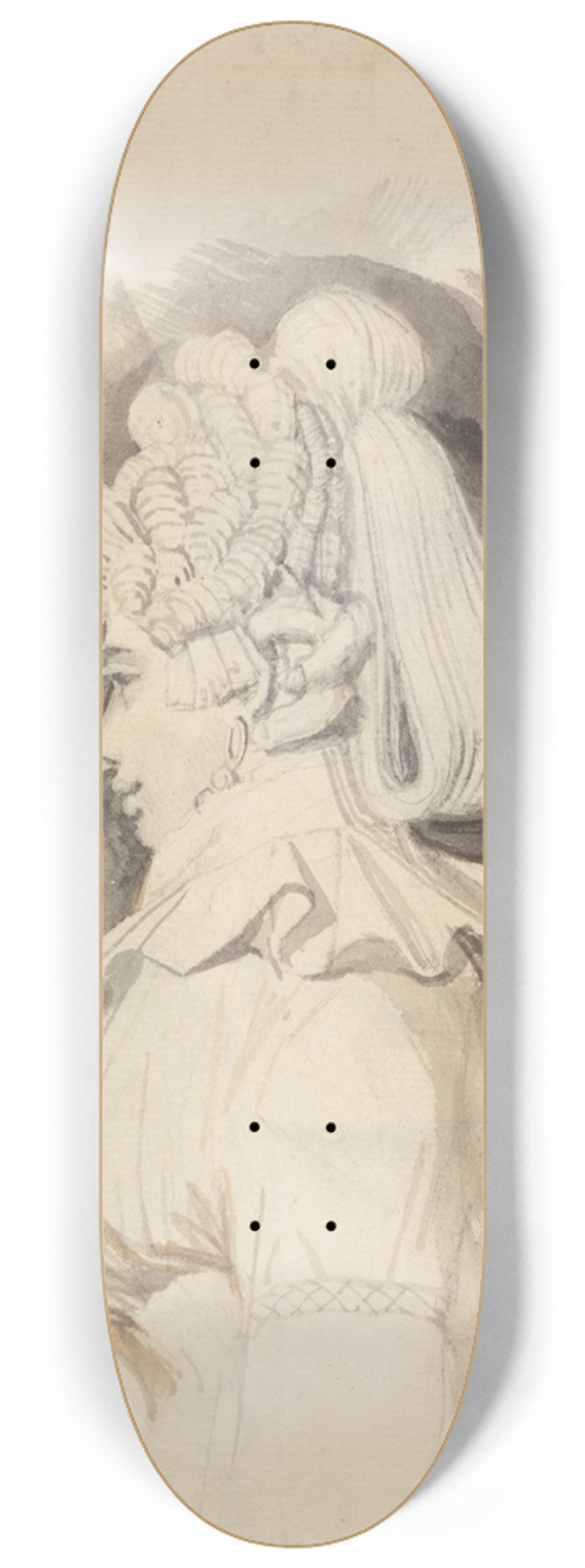 Henry Fuseli - Study of a Lady 8.25 inch art skate deck