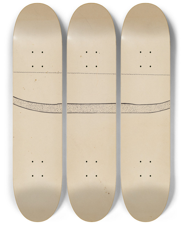 Triptych art skateboard deck of Giacinto Capelli Plate_1 by Giacinto Capelli (20-)