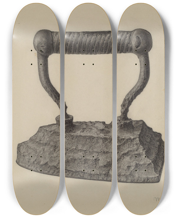 Triptych art skateboard deck of Maurice Van Felix Flatiron_3 by Maurice Van Felix