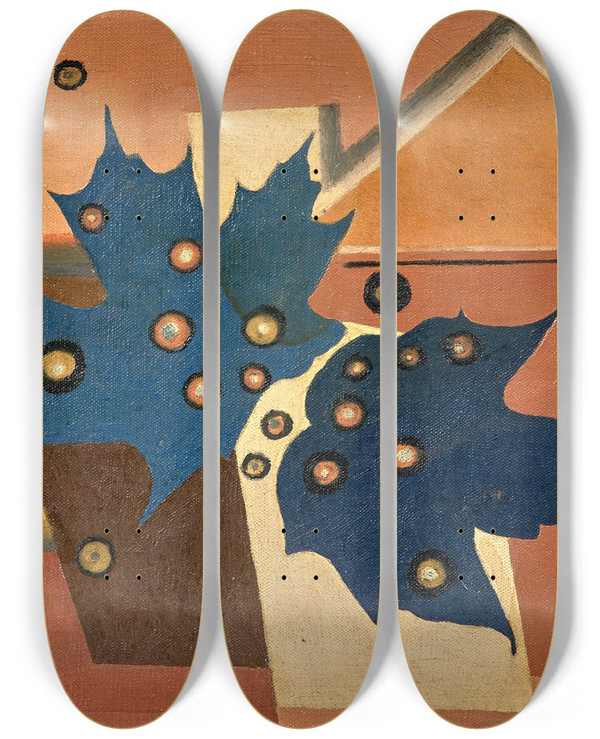 Triptych art skateboard deck of Albert Eugene Gallatin Lenox by Albert Eugene Gallatin