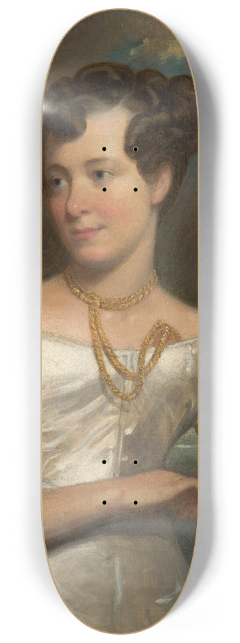 Henry Inman - Portrait of Clara Fisher 8.25 inch art skate deck