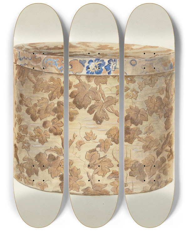 Triptych art skateboard deck of Joseph Rothenberg Bandbox_10 by Joseph Rothenberg