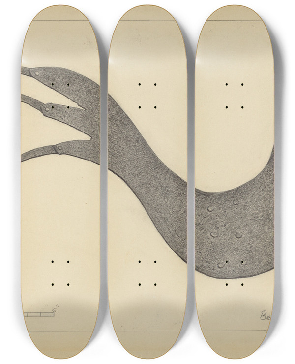 Triptych art skateboard deck of Bernard Westmacott Weather Vane_1 by Bernard Westmacott