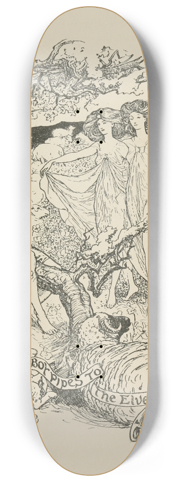 Henry Justice Ford - The Boy pipes to the Elves 8.25 inch art skate deck