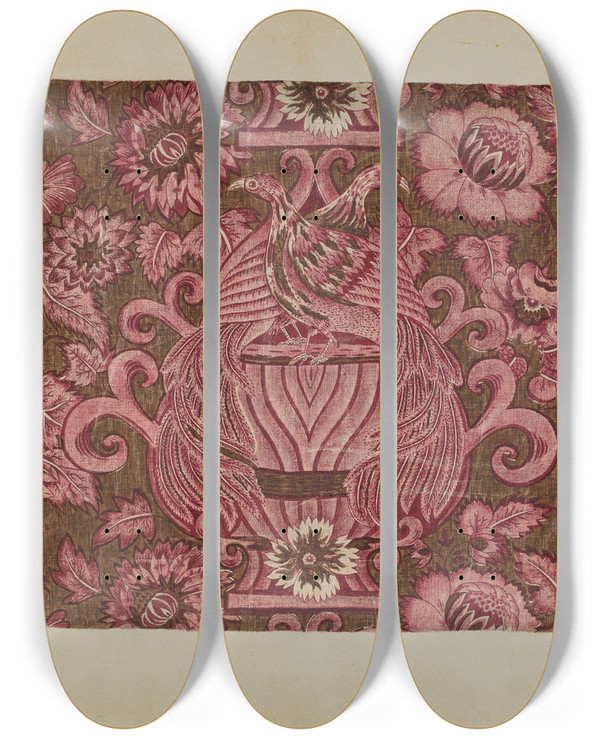 Triptych art skateboard deck of Joseph Lubrano Printed Cotton_1 by Joseph Lubrano